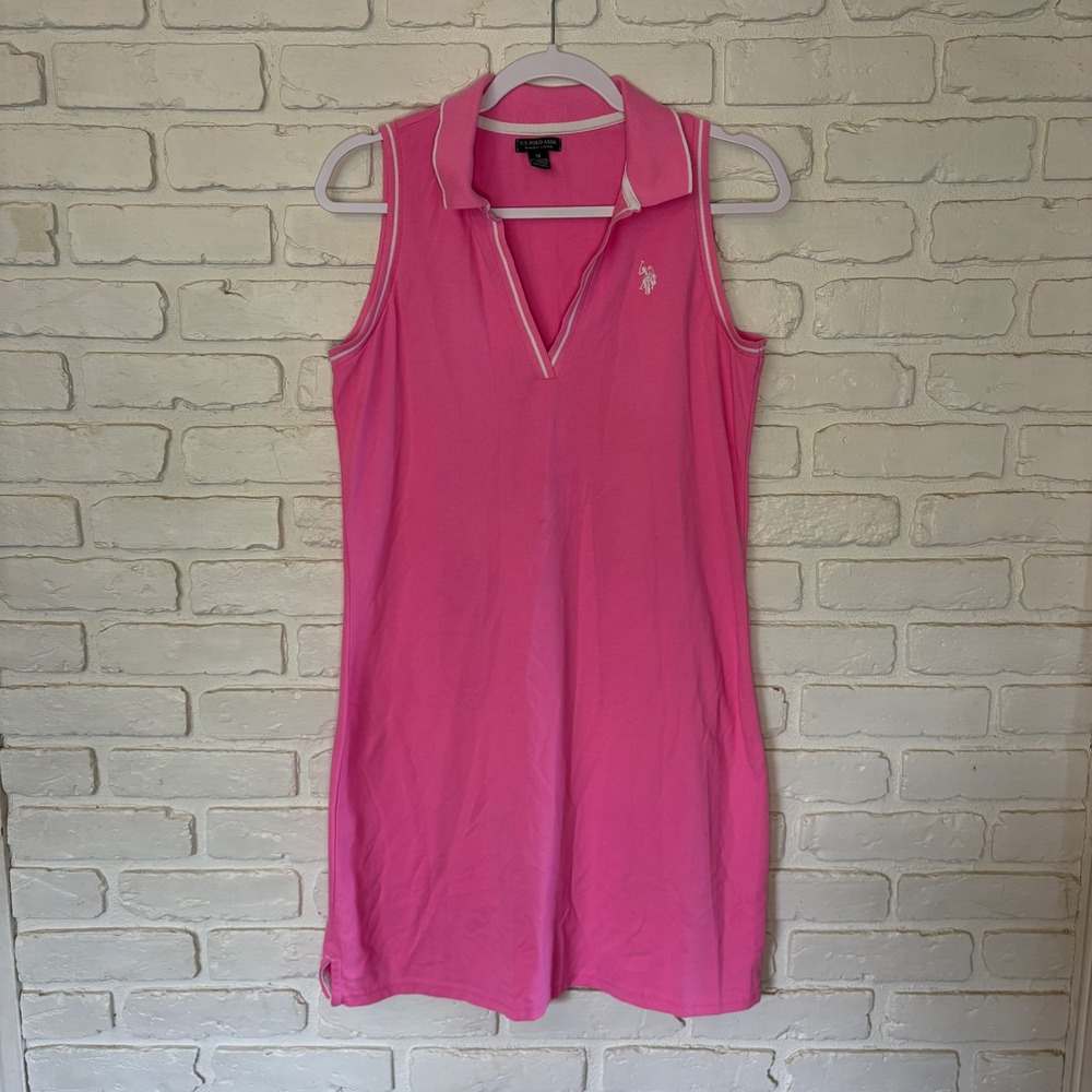U.S. Polo Assn. Pink Polo Dress Women's Size Medium